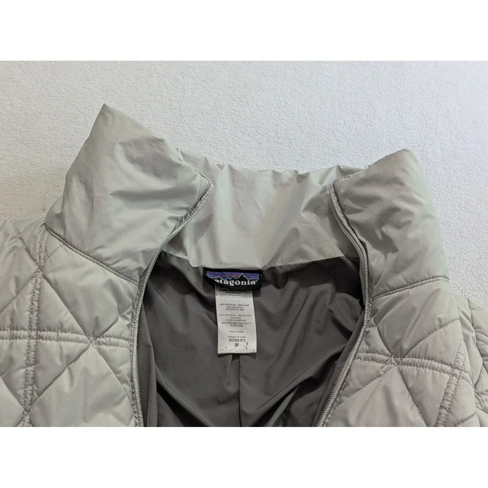 Patagonia Puffer Jacket Women Worn Wear® Low Sky Sz‎ Med Parka Gray Lightweight